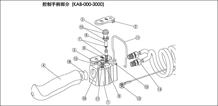 KHC氣動平衡器控制手柄總成 KHC氣動平衡器控制手柄總成