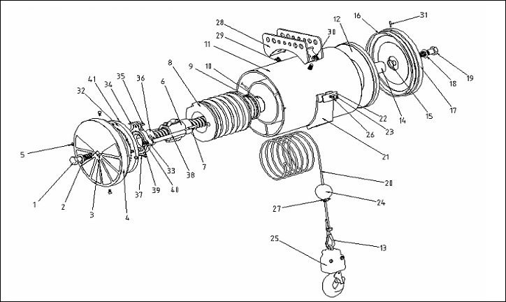 KAB-160氣動平衡器組成部件示意圖 KAB-160氣動平衡器組成部件示意圖