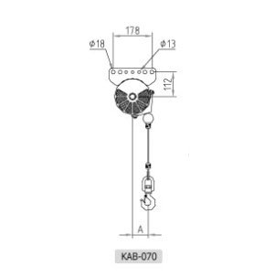 KAB-070型氣動(dòng)平衡器尺寸圖 KAB-070型氣動(dòng)平衡器尺寸圖