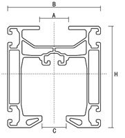 NOLD鋁合金軌道截面圖 NOLD鋁合金軌道截面圖